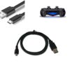 Cavo Micro USB nero da 1 metro per ricarica e sincronizzazione dati controller Sony PlayStation 4 DualShock 4.