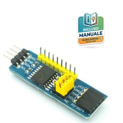 Modulo convertitore PCF8574 I2C per espansione porte input output digitali Arduino e microcontrollori.