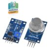 Modulo elettronico blu con sensore di gas MQ-6 dotato di griglia metallica protettiva superiore, potenziometro azzurro e pin di collegamento.