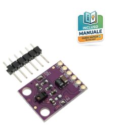 Modulo elettronico viola GY-9960 APDS-9960 per il riconoscimento dei gesti e dei colori RGB, con piazzole placcate in oro e strip pin a sei contatti.