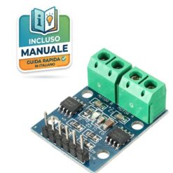 Modulo driver motori L9110S per Arduino e CNC, controllo 2 motori DC o 1 motore stepper 12V
