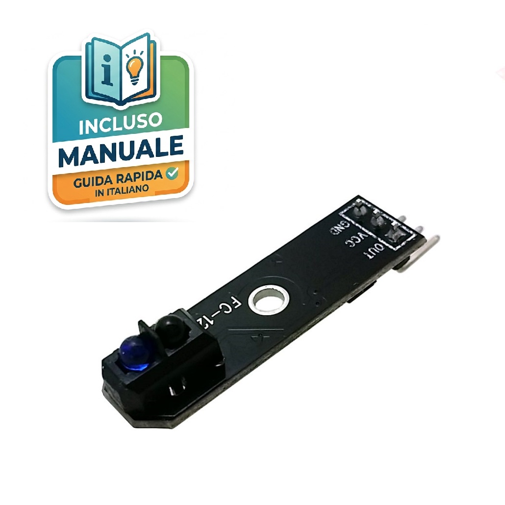 Sensore-IR-TCRT5000-Arduino-Specifiche-Tecniche Modulo sensore infrarosso riflettente TCRT5000 con dimensioni PCB 32x14mm per robotica e automazione