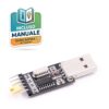 Modulo convertitore seriale da USB 2.0 a TTL UART con chip CH340G e selettore di tensione 3.3V e 5V a 6 pin per Arduino.