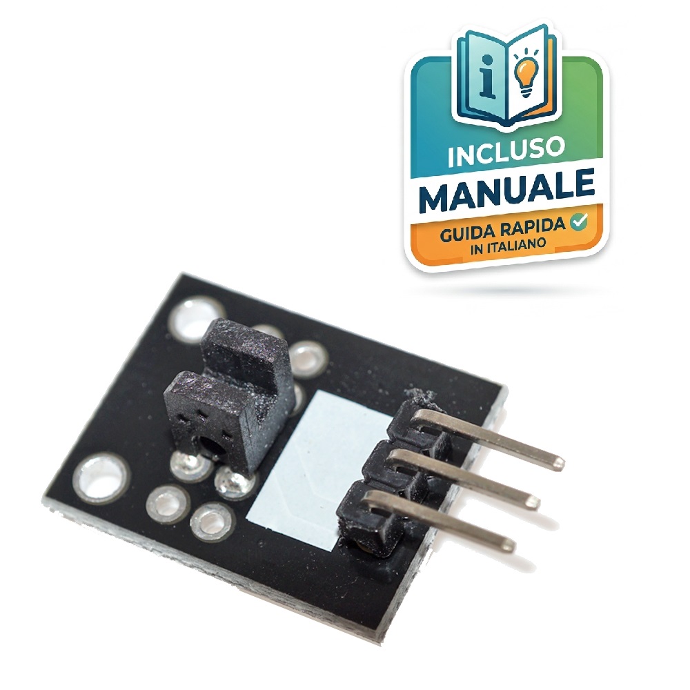 modulo-fotointerruttore-ky-010-arduino Modulo sensore fotointerruttore ottico a forcella ad infrarossi KY-010 a 3 pin per Arduino e robotica.