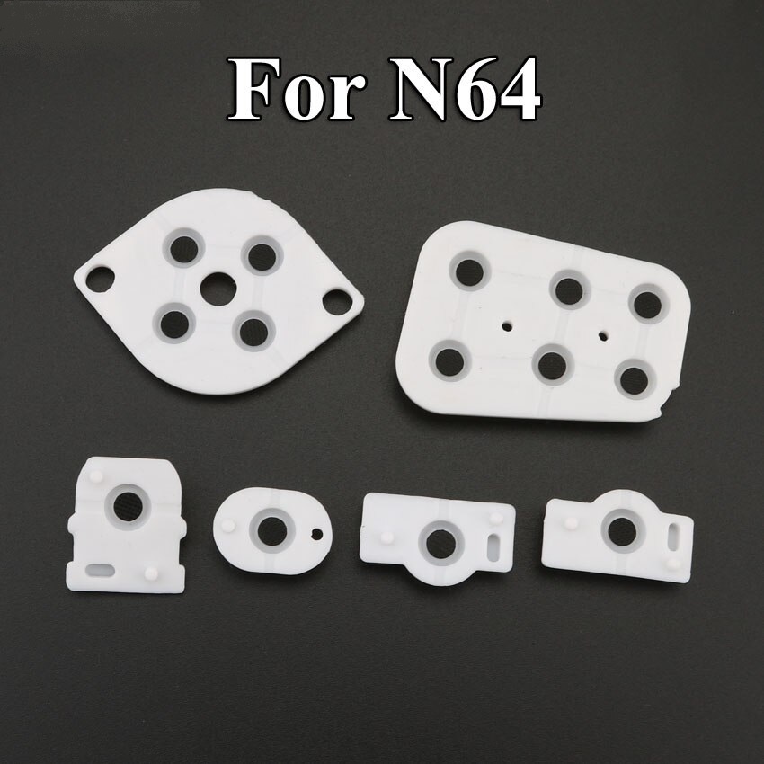 SET KIT PULSANTI GOMMA CONDUTTIVI NINTENDO 64 JOYPAD CONTROLLER CONTATTI RUBBER 4