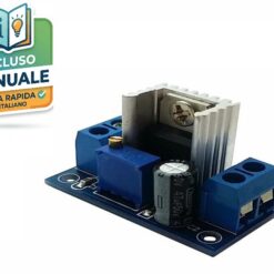 Modulo convertitore DC-DC LM317 regolabile con dissipatore in alluminio per regolazione tensione Arduino e DIY.