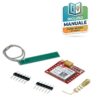 Modulo elettronico rosso GSM GPRS SIM800L della SIMCom con connettore per antenna I-PEX e piazzole per pin out, visto dall'alto