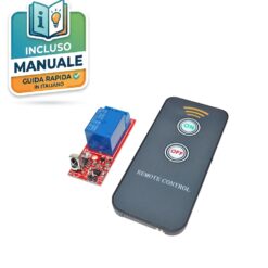 Kit ricevente relè 12V 1 canale con telecomando infrarosso IR per controllo remoto.