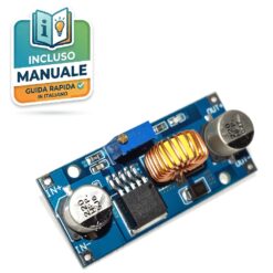 Modulo convertitore DC-DC Step-Down XL4015 5A 75W per la regolazione precisa della tensione in progetti elettronici e Arduino.