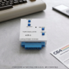 Interfaccia elettronica emulatore di cassette per Commodore 64 con connettore Datassette, switch di controllo e ingressi jack audio.