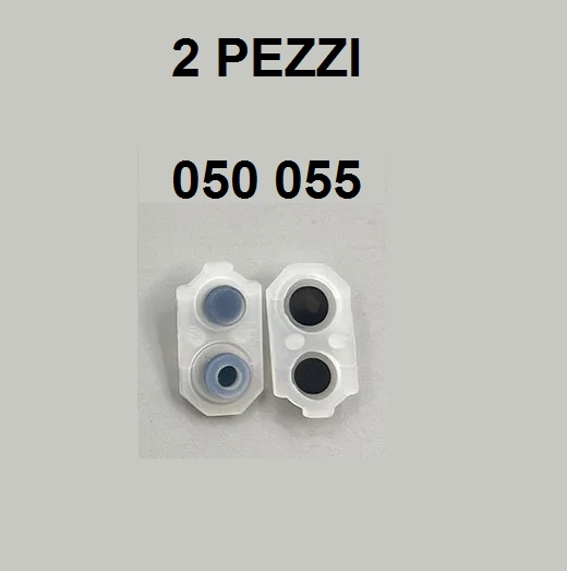 gommini-conduttivi-ps4-v5-v6-jds050 Set di due membrane conduttive in silicone bianco per tasti dorsali L1 L2 R1 R2 compatibili con controller PS4 modelli JDS-050 e JDM-055.