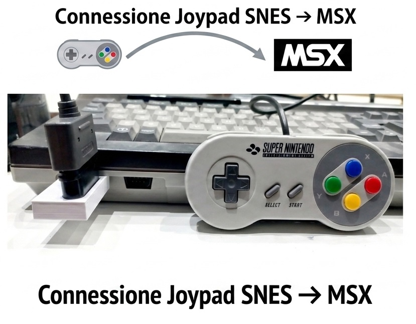 Adattatore Joystick Controller SNES per Computer Retrocomputing MSX e MSX2 (4)