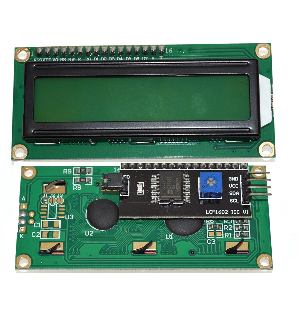 229 MODULO DISPLAY LCD 1602 16X2 RETROILLUMINATO VERDE SERIALE I2C IIC ARDUINO 3